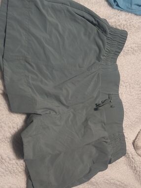 Light Sage Green Elastic Waist Shorts